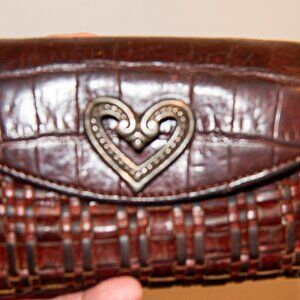 Vintage Brighton Leather Wallet Basket Weave